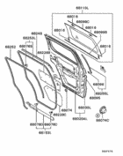 Rear door panel & glass