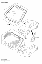 front back wind glass