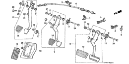Brake pedal/clutch pedal
