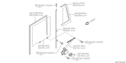 Rear door window & regulator