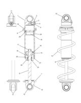 Suspension, Shock, Front Track (Clear Coil Over)