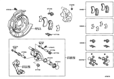 Rear Disc Brake Caliper & Dust Cover