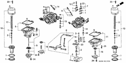 Dual carburetor comp.
