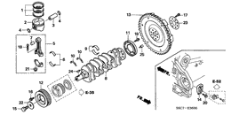 Crankshaft/piston/flywhee l