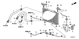 Radiator hose/reserve tan k