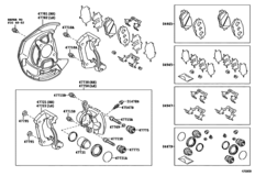 Front Disc Brake Caliper & Dust Cover