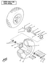 Front wheel assembly-trail boss