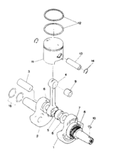 Crankshaft and piston assembly
