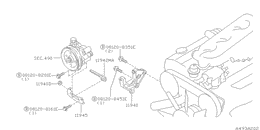 Power steering pump mounting