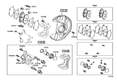 Front Disc Brake Caliper & Dust Cover