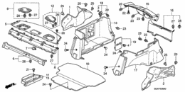 Rear tray/side lining