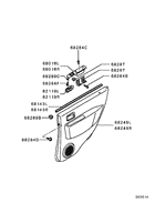 Rear door trim & pull handle