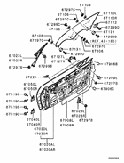 Front door panel & glass