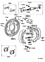 Rear Drum Brake Wheel Cylinder & Backing Plate