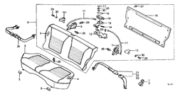 Rear seat component
