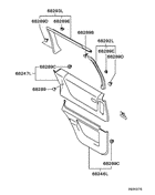 Rear door trim & pull handle