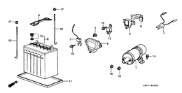 Ignition coil/battery/ regulator