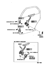 Rear Door Window Regulator & Hinge