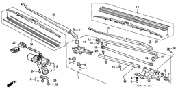 Front windshield wiper