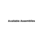 Available assemblies