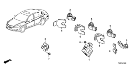 Corner sensor/back sensor