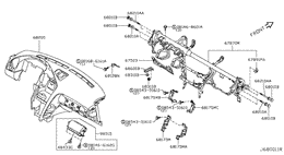 Instrument panel, pad & cluster lid