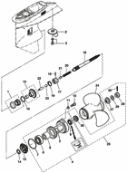Gear case (propeller shaft) md40/50b2