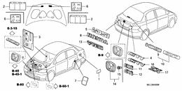 Emblems/caution labels