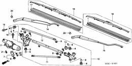 Front windshield wiper