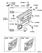 Front door trim & pull handle