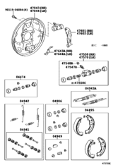 Rear Drum Brake Wheel Cylinder & Backing Plate