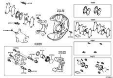 Front Disc Brake Caliper & Dust Cover