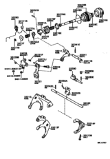 Gear Shift Fork & Lever Shaft (Mtm)
