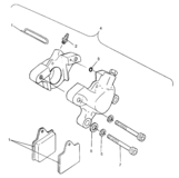Middle axle brake