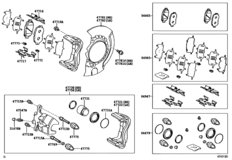 Front Disc Brake Caliper & Dust Cover