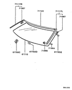 Windshield glass & moulding