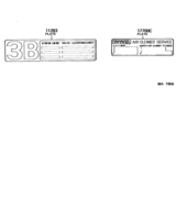 Caution Plate & Name Plate (Engine)