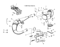 Engine, exhaust system