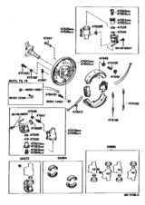 Front Drum Brake Wheel Cylinder & Backing Plate