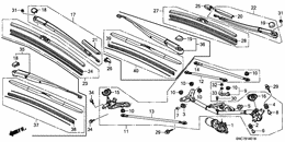 Front windshield wiper