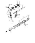 Camshaft and valve