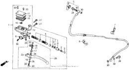 Clutch master cylinder 86