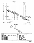 Front axle drive shaft