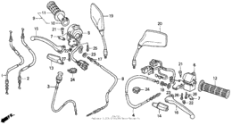 Handle switch + cables + mirrors