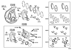Front Disc Brake Caliper & Dust Cover