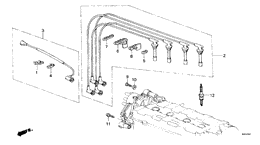 High tension cord/ spark plug