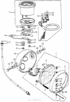 Headlight + speedometer