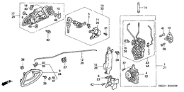 Front door lock/outer han dle