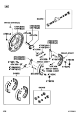 Rear Drum Brake Wheel Cylinder & Backing Plate