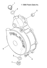 Engine, flywheel cover